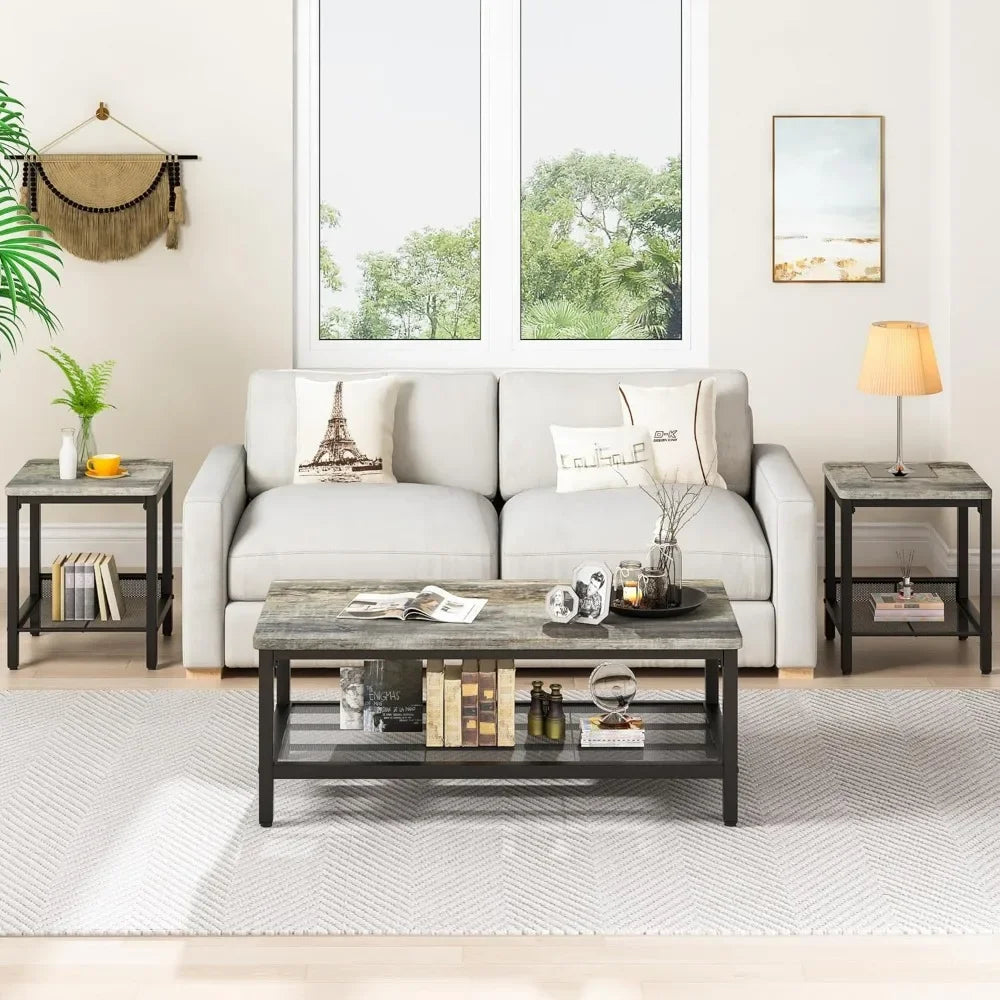 3 Pieces Living Room Table Set
