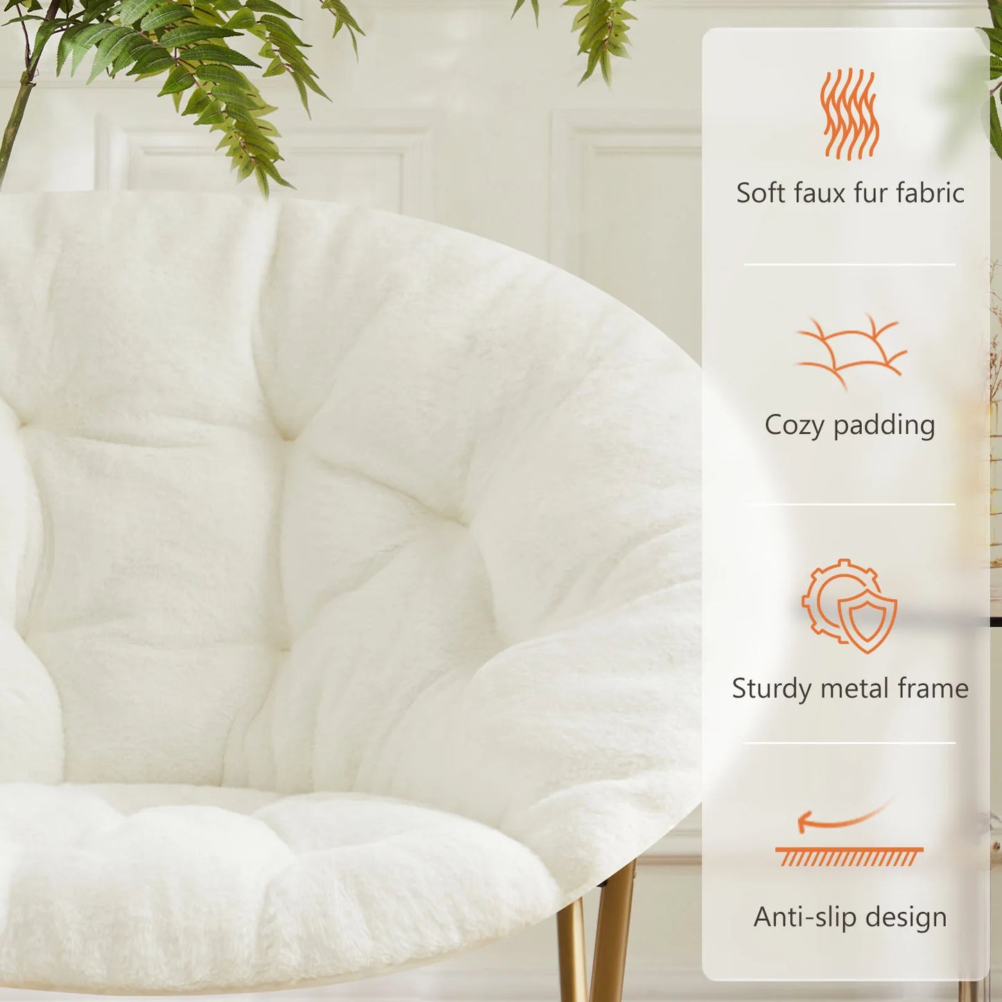 Cozy Folding Saucer Chair