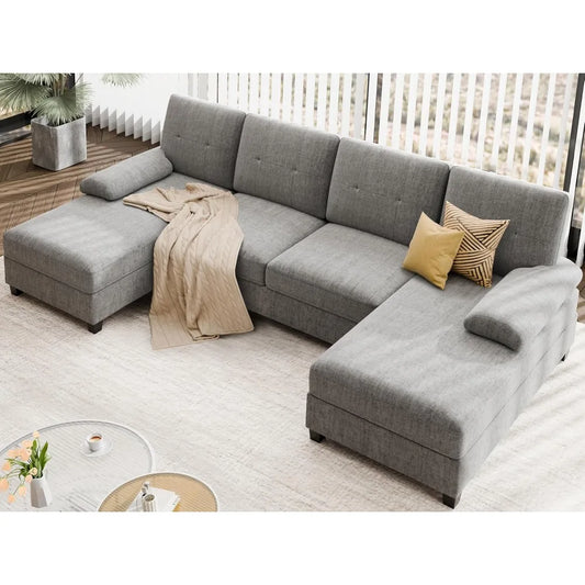 4 Seat U Shaped Sofa Sectional Couch