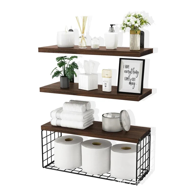 3 Set Wood Floating Shelves