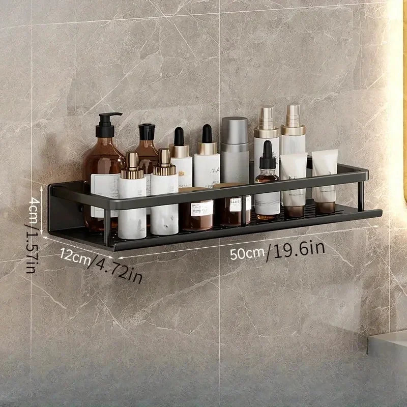 Wall-Mounted Aluminum Bathroom Essentials Rack
