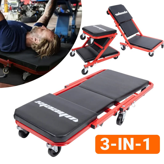 Rolling Mechanic Creeper Z Seat, Foldable Garage Chair